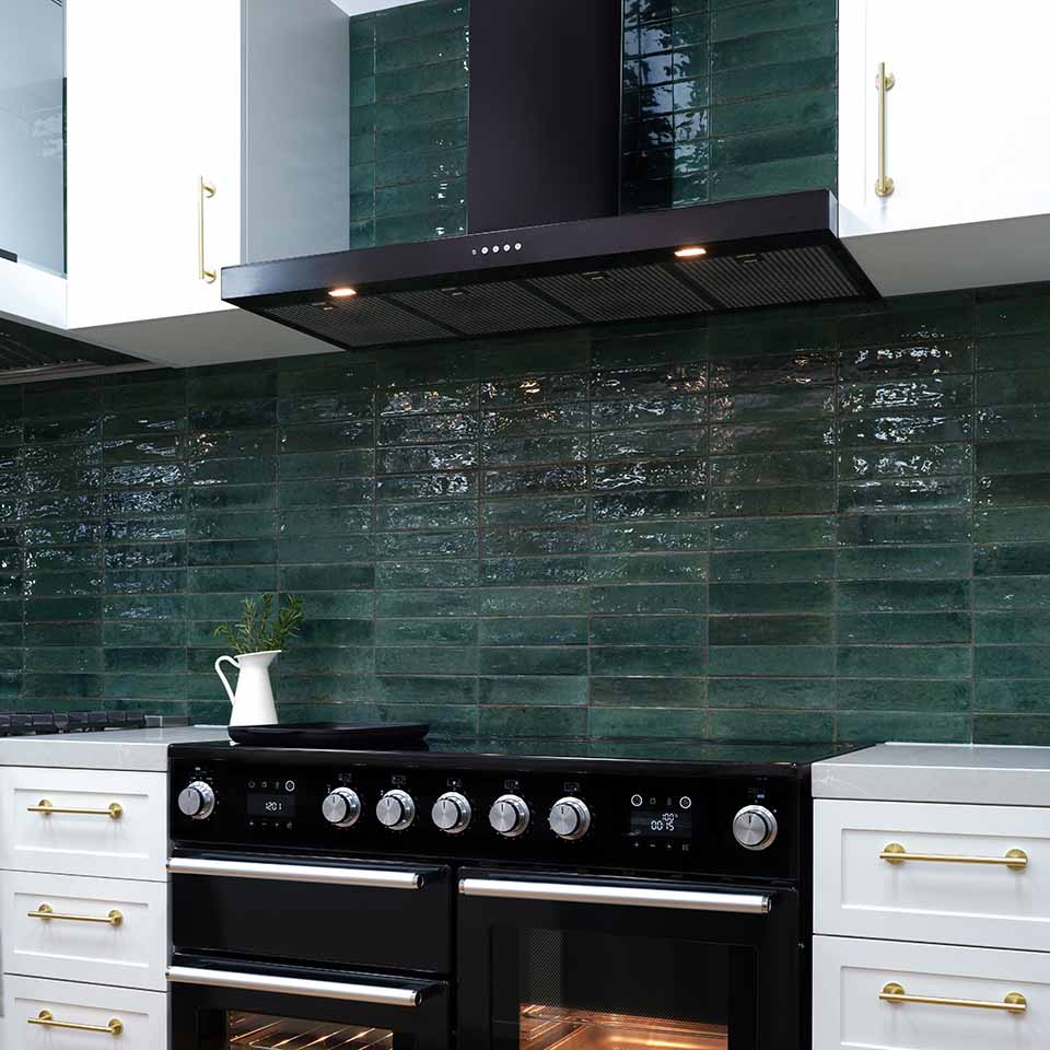 Nexus Steam with Falcon Infusion Canopy 110cm black Rangehood